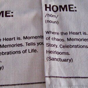 PARK DESIGNS 100% COTTON WASHABLE KITCHEN TOWELS WITH HOME AS THE MESSAGE (2)